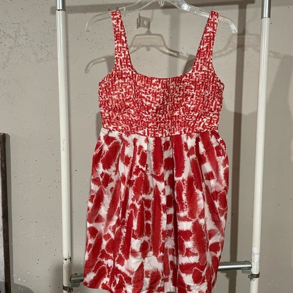 BB Dakota Red & White Sleeveless Dress. Size 2 - Picture 2 of 6